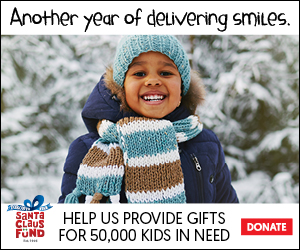 Help us provide gifts for 50,000 kids in need. Please donate to the Santa Claus Fund